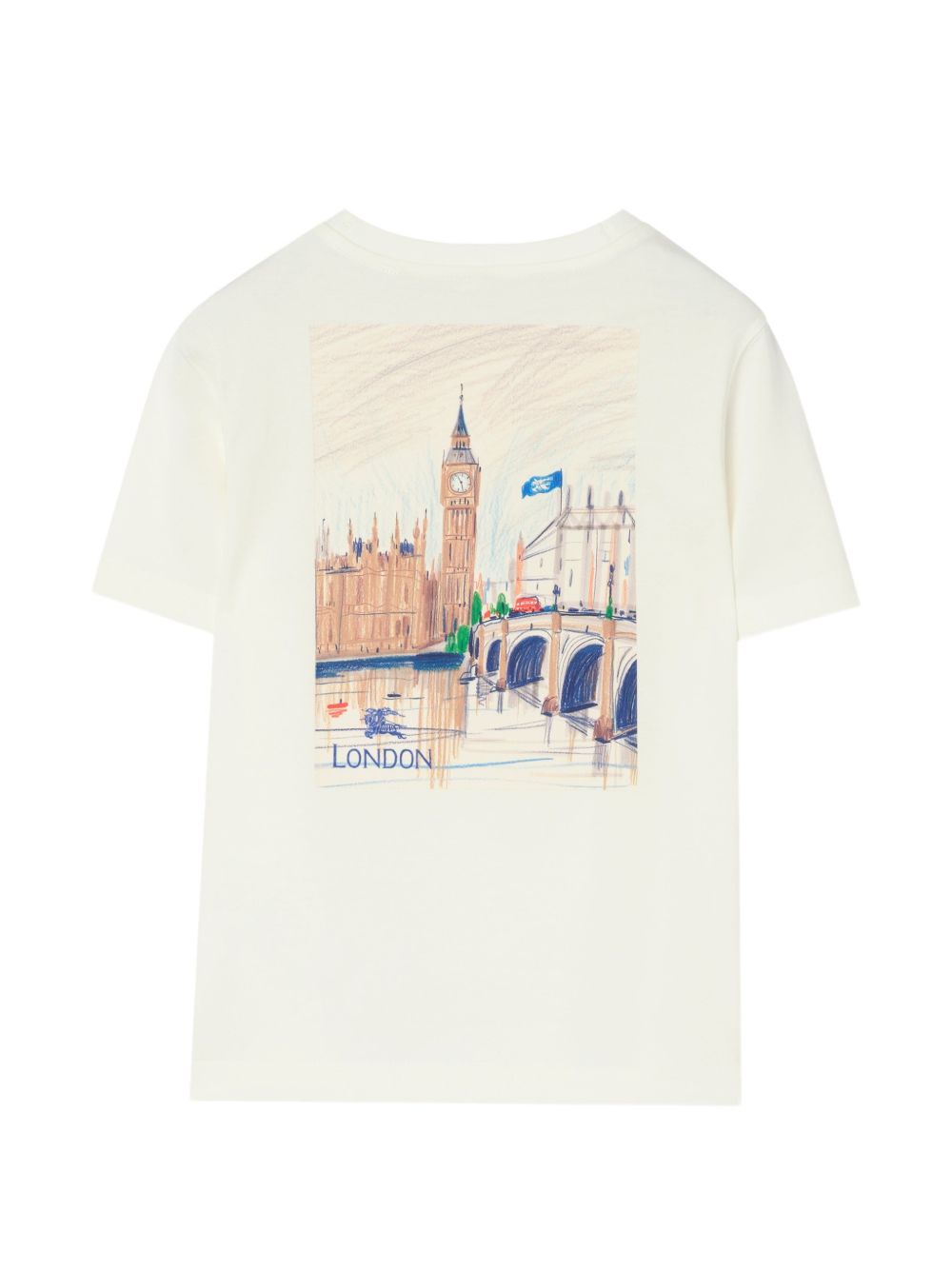 T-shirt bianca per neonato 8128138 A2014 Burberry Kids 