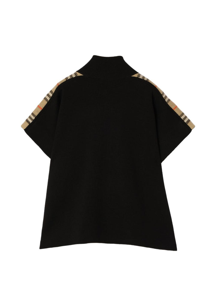Mantella nera per bambina 8129887 C1462 Burberry Kids 
