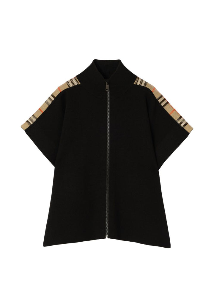 Mantella nera per bambina 8129887 C1462 Burberry Kids 
