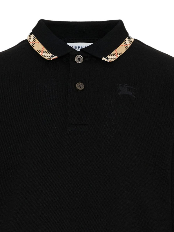 Polo nero per bambino 8130507 A1189 Burberry Kids 