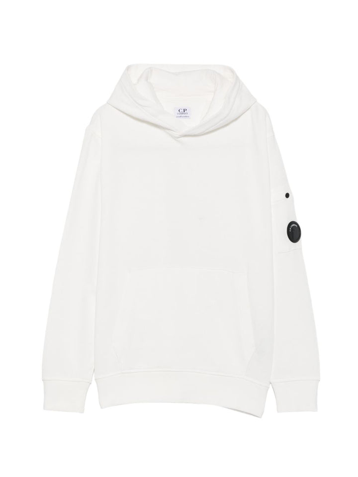 Felpa bianca per bambino COF00YLCA76 10135 C.P Company Kids 