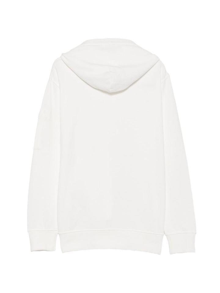 Felpa bianca per bambino COF00YLCA76 10135 C.P Company Kids 