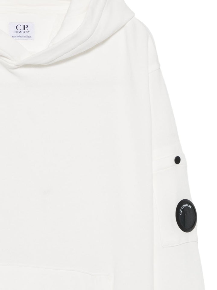 Felpa bianca per bambino COF00YLCA76 10135 C.P Company Kids 