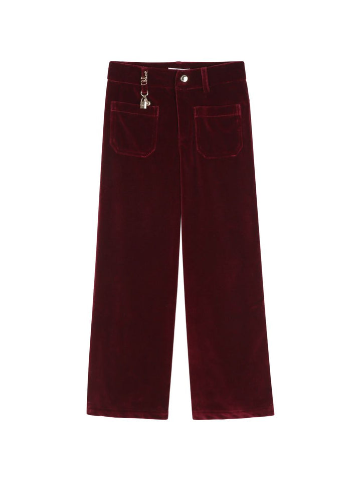 Pantalone bordeaux per bambina C21268 95K Chloe 
