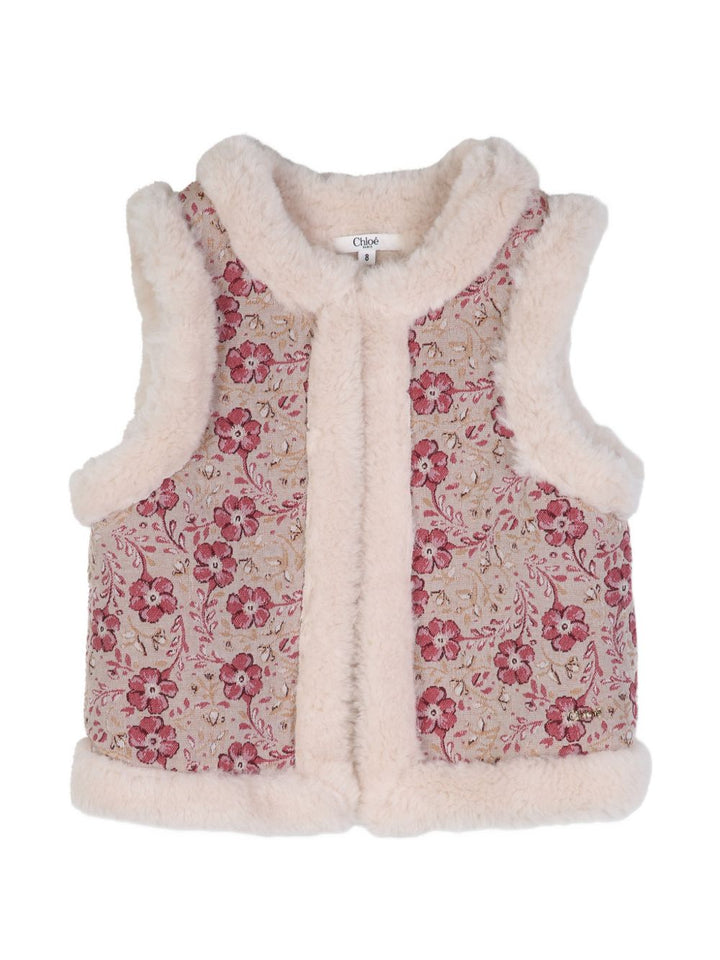 Gilet beige/rosa per bambina C21278 281 Chloe 