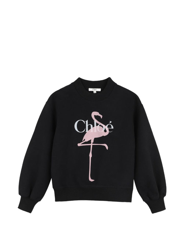 Felpa nero per bambina C21286 09B Chloe 