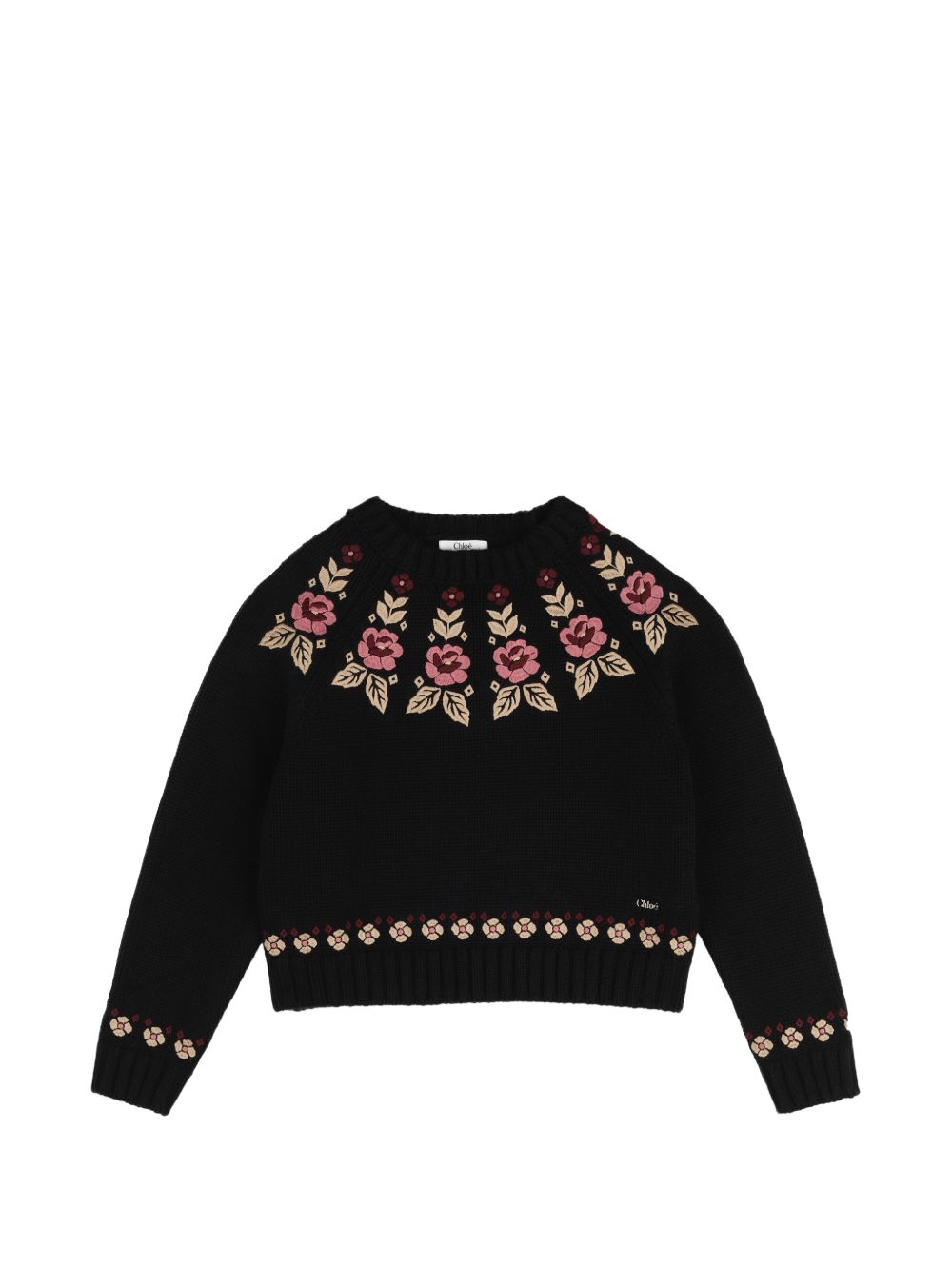 Maglione nero per bambina C21293 09B Chloe 