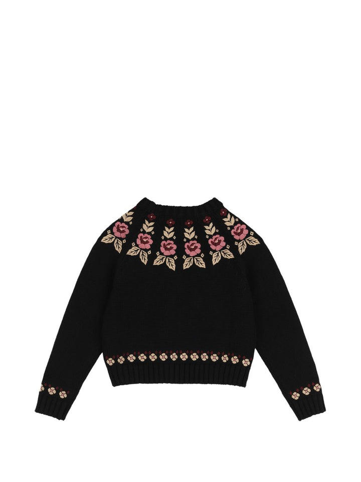Maglione nero per bambina C21293 09B Chloe 