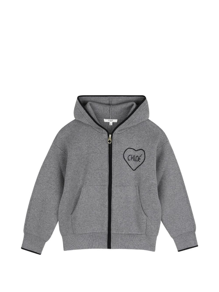 Cardigan grigia per bambina C21298 A46 Chloe 