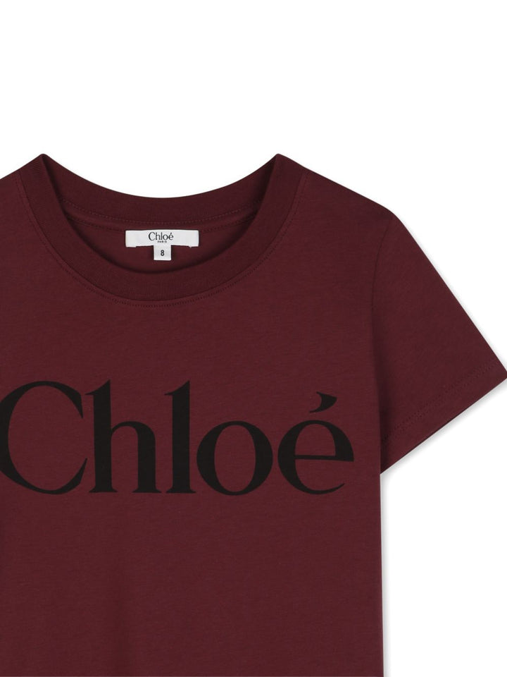 T-shirt prugna scura per bambina C21301 94E Chloe 