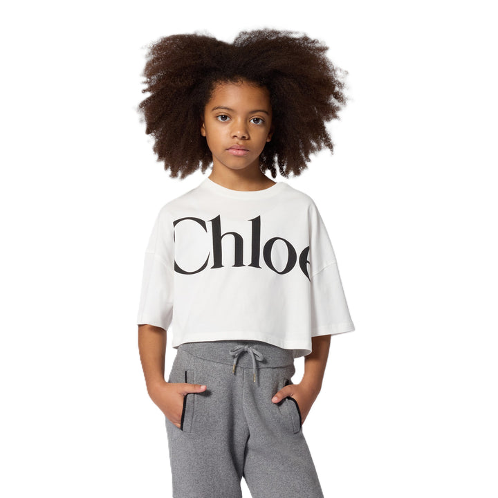 T-shirt bianca per bambina C21305 117 Chloe 