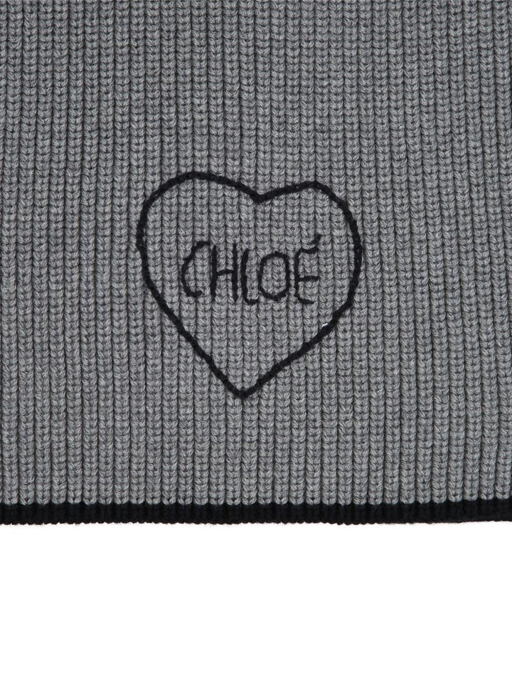 Sciarpa grigia per bambina C21313 A46 Chloe 