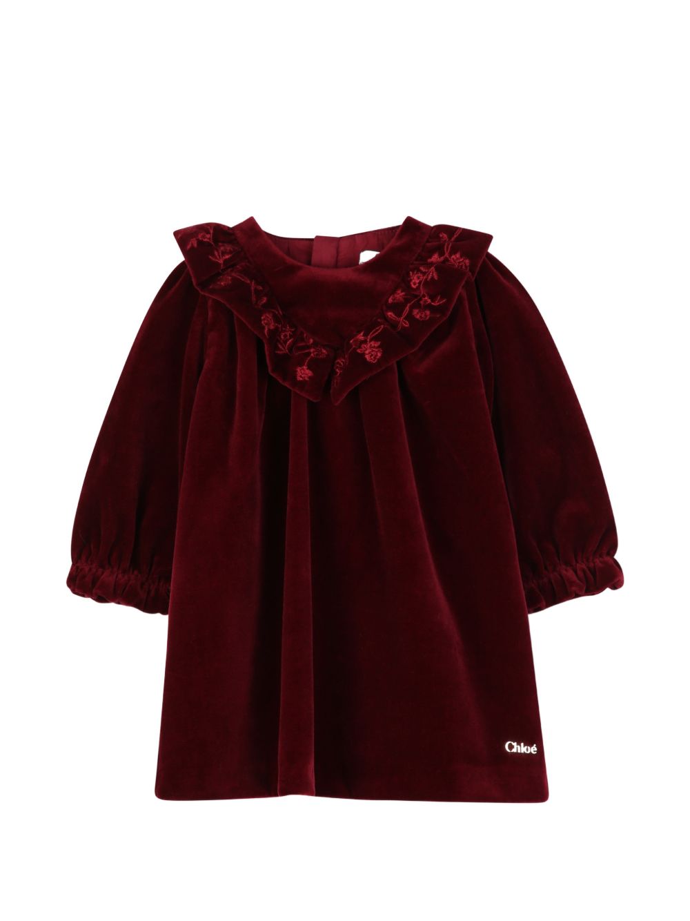 Abito bordeaux per neonata C21339 95K Chloe 