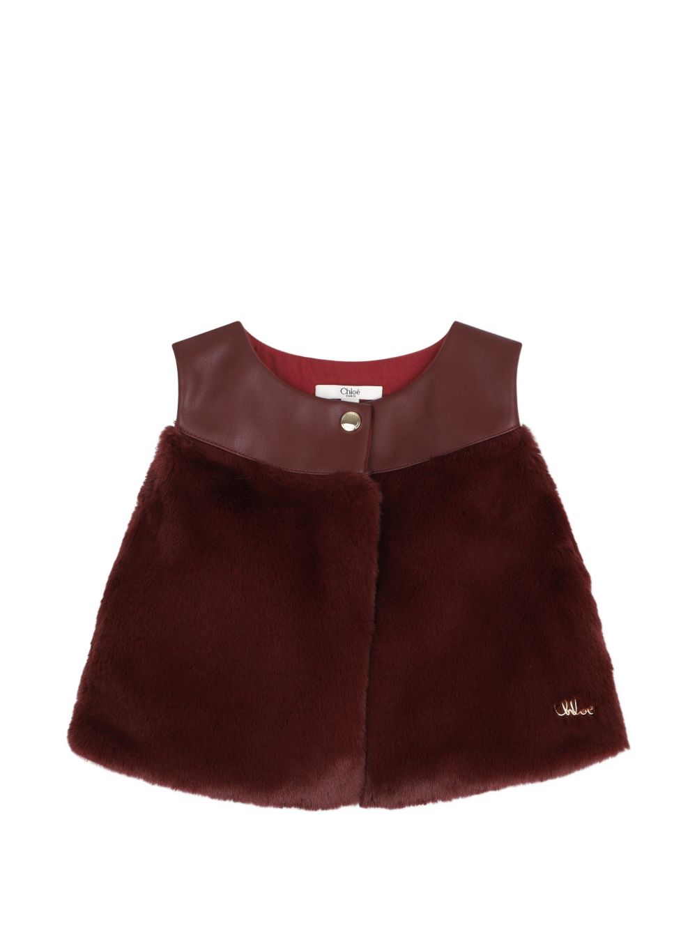 Gilet bordeaux per neonata C21357 95J Chloe 