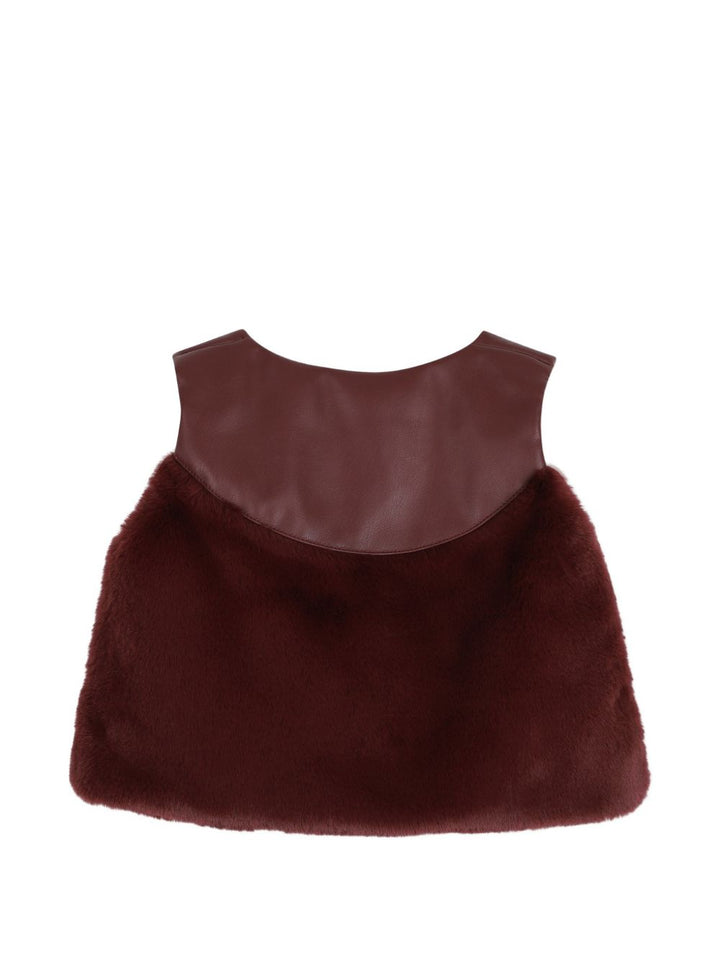 Gilet bordeaux per neonata C21357 95J Chloe 