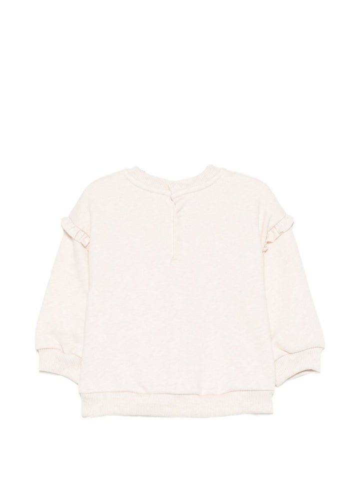 Felpa beige per neonata C21359 B39 Chloe 