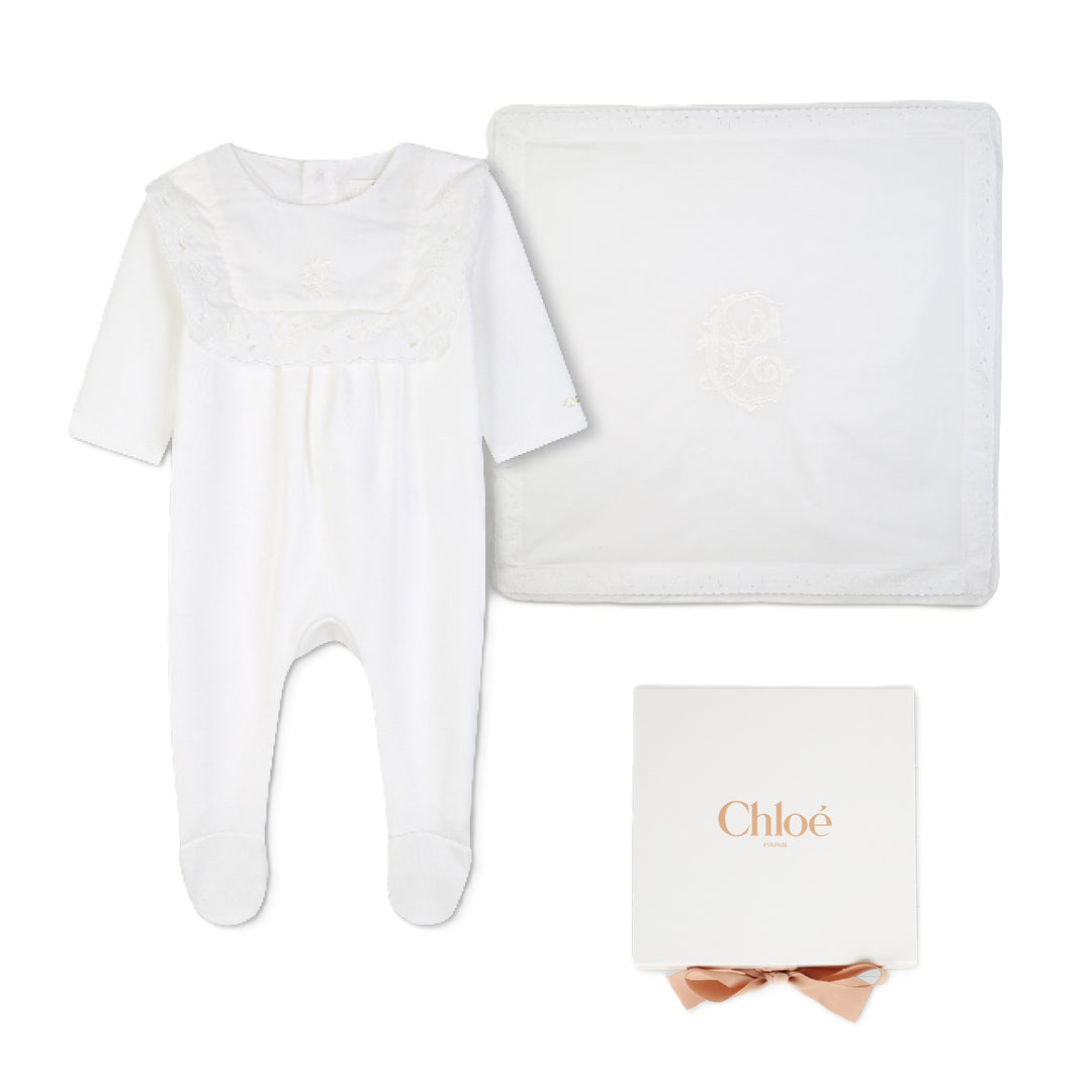 Tutina bianca per neonata C21372 117 Chloe 