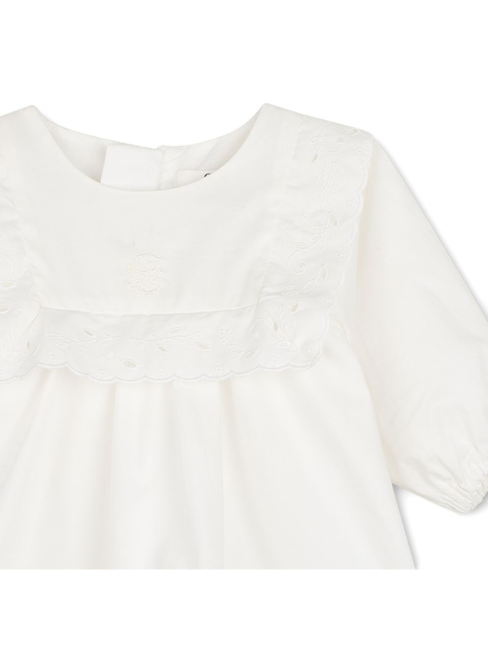 Abito bianco sporco per neonata C21377 117 Chloe 