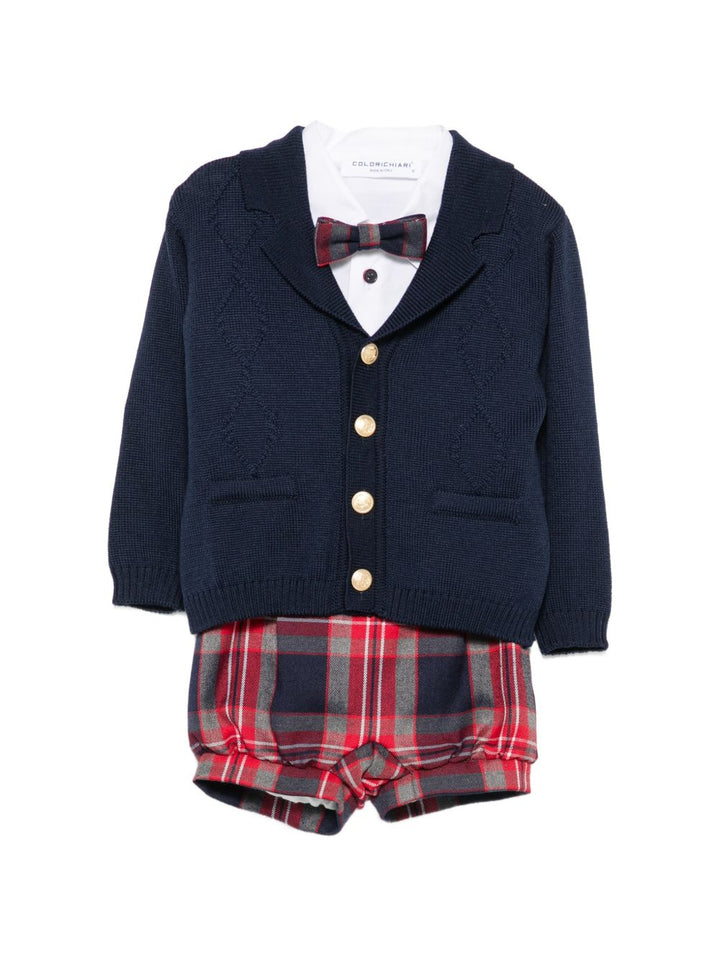 Completo elegante rosso/blu per neonato MN4087074997c 70 Colorichiari Kids 