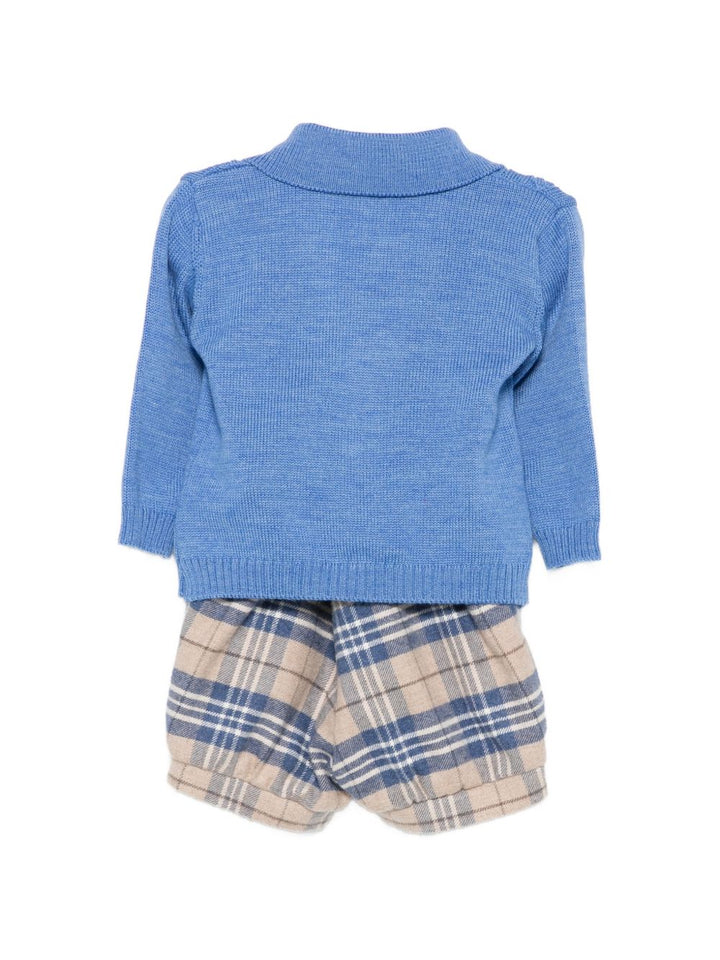 Completo elegante azzurro/beige per neonato MN4087135008 64 Colorichiari Kids 