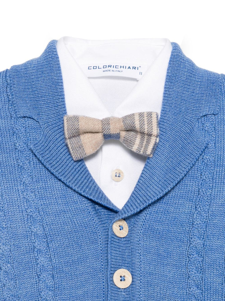 Completo elegante azzurro/beige per neonato MN4087135008 64 Colorichiari Kids 