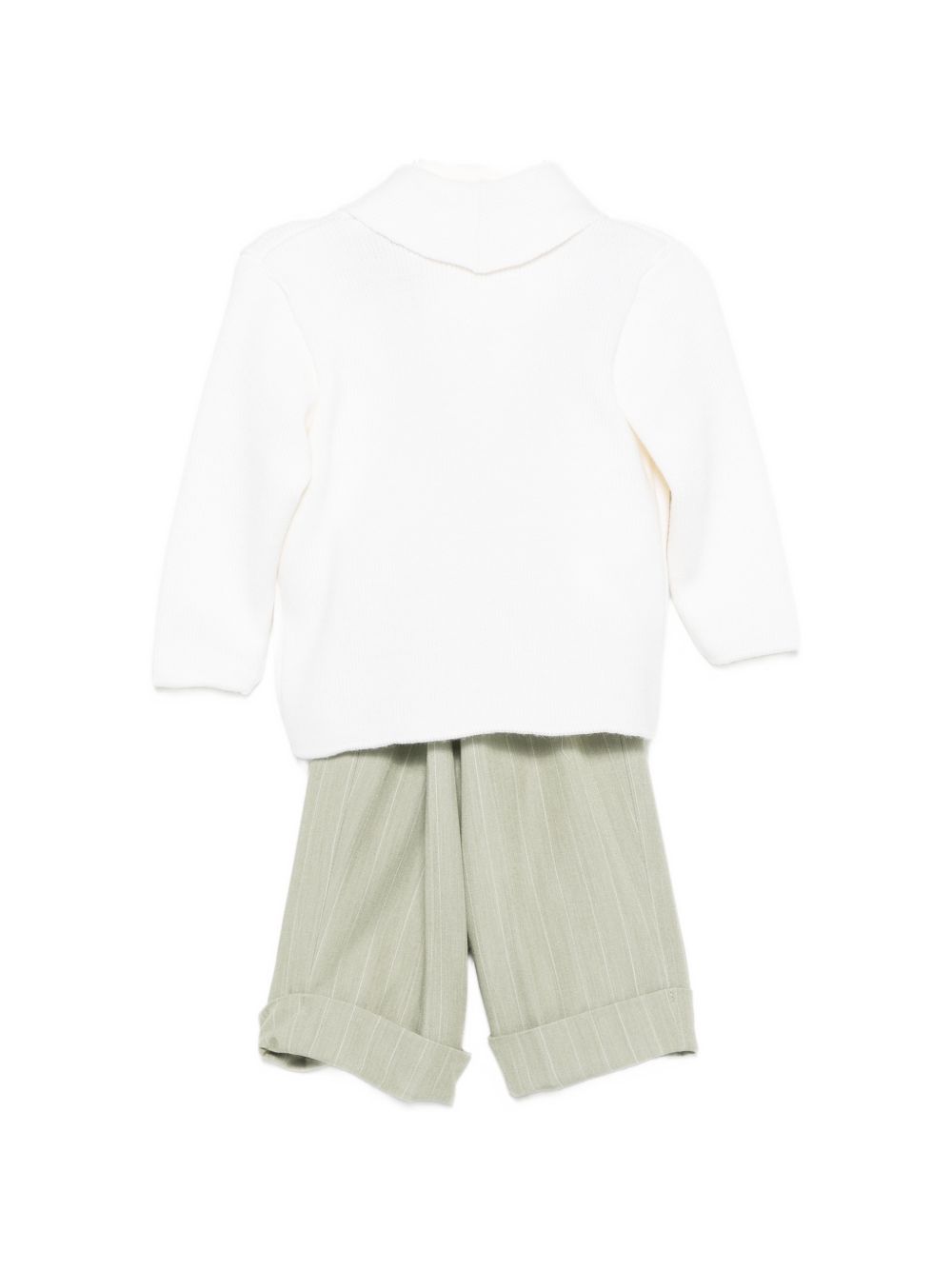 Completo elegante bianco/verde per neonato MN4087185004 36 Colorichiari Kids 