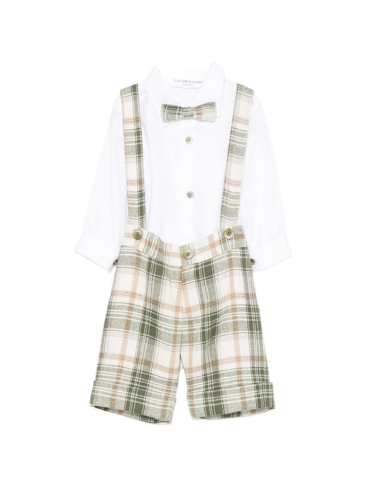 Completo elegante verde/beige per neonato MN4087264979 36 Colorichiari Kids 
