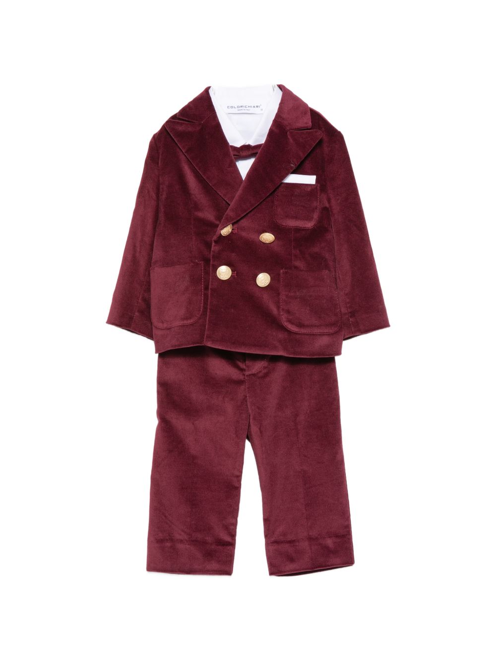 Completo elegante bordeaux per neonato MN5087104987a 73 Colorichiari Kids 