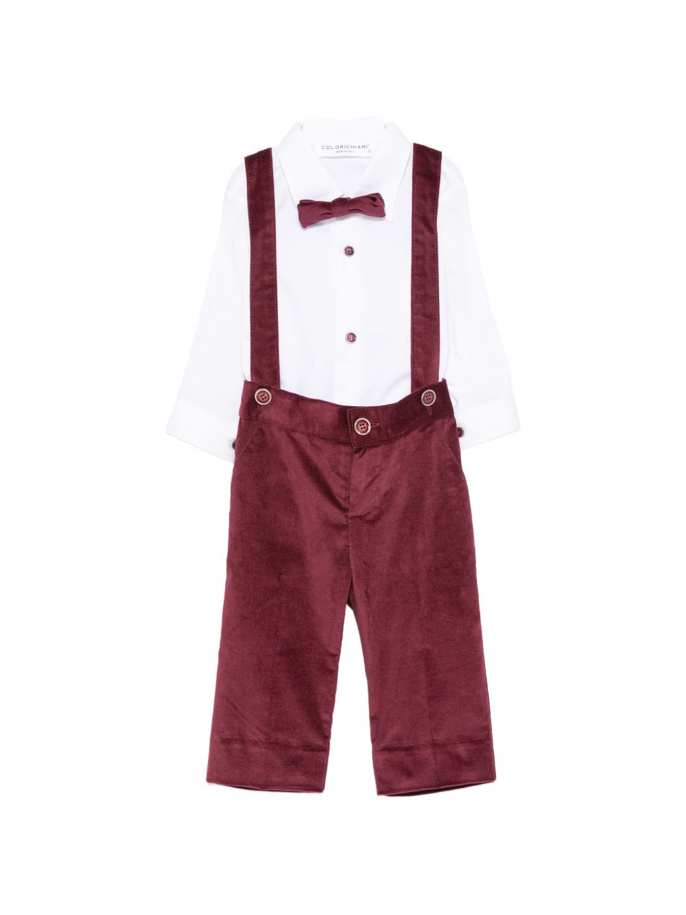 Completo elegante bordeaux per neonato MN5087104987a 73 Colorichiari Kids 