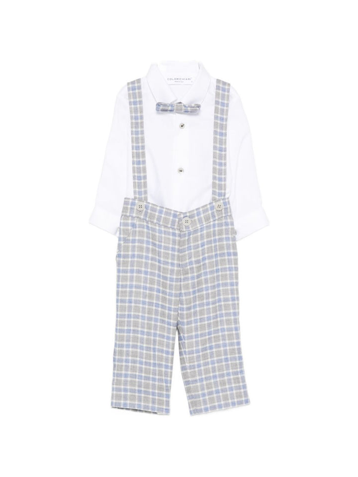 Completo elegante azzurro/beige per neonato MN5087155012a 64 Colorichiari Kids 