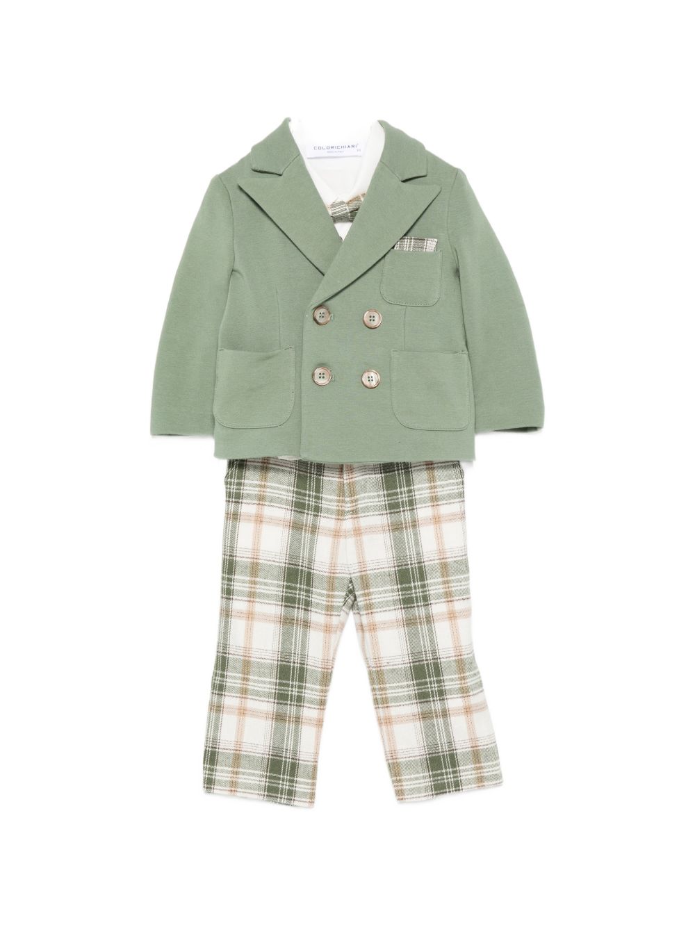 Completo elegante verde/beige per neonato MN5087224994a 35 Colorichiari Kids 