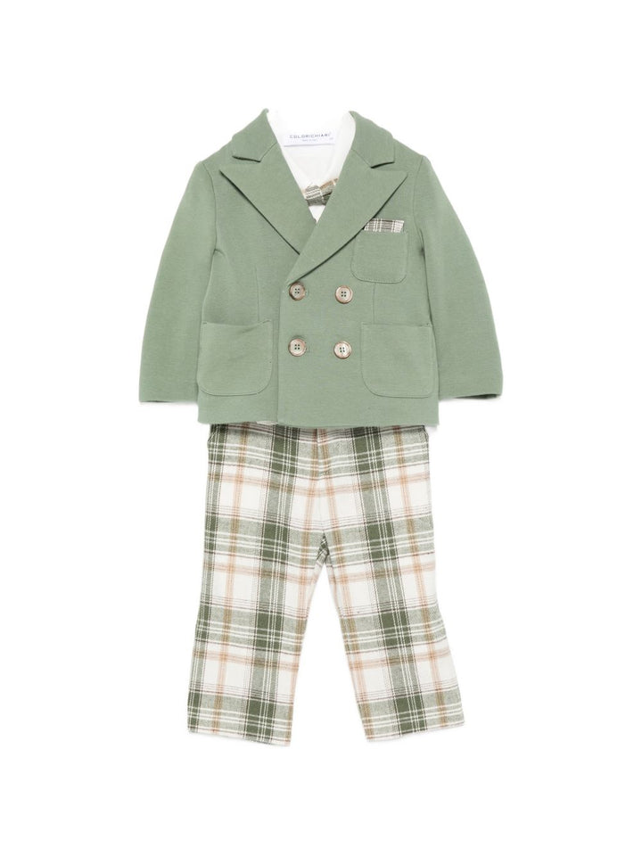 Completo elegante verde/beige per neonato MN5087224994a 35 Colorichiari Kids 