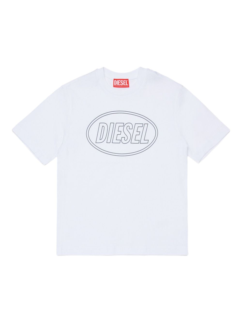 T-shirt bianco per bambino J025820GRAI K100 Diesel Kids 
