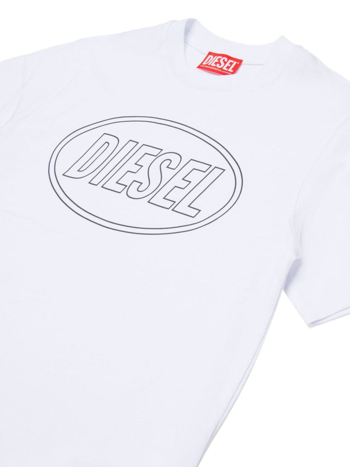 T-shirt bianco per bambino J025820GRAI K100 Diesel Kids 