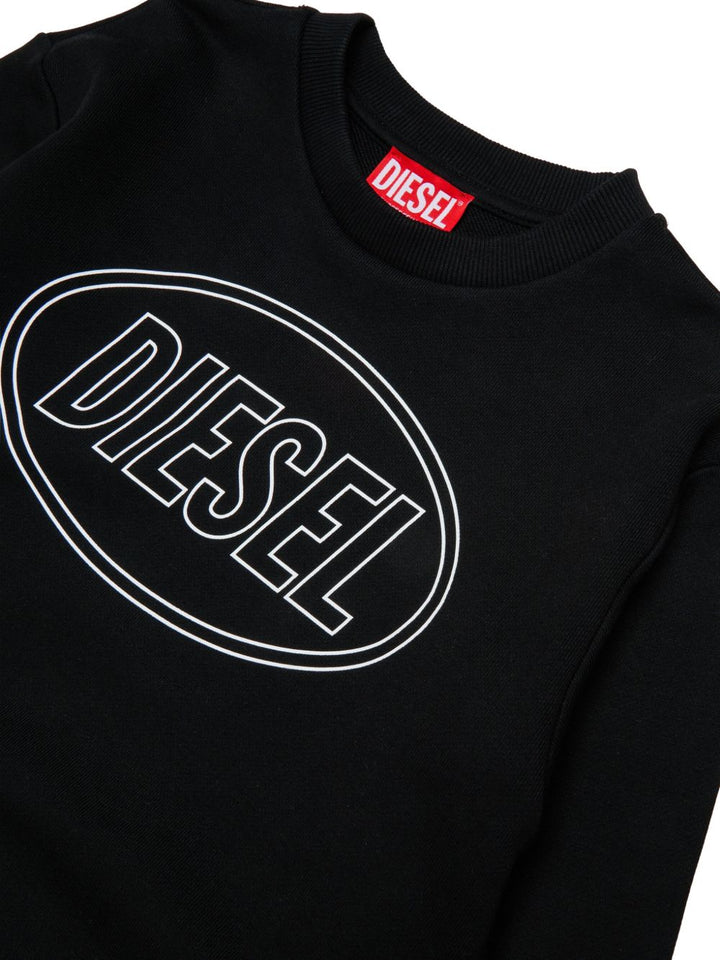 Felpa nera per bambino J026110GEAD K900 Diesel Kids 
