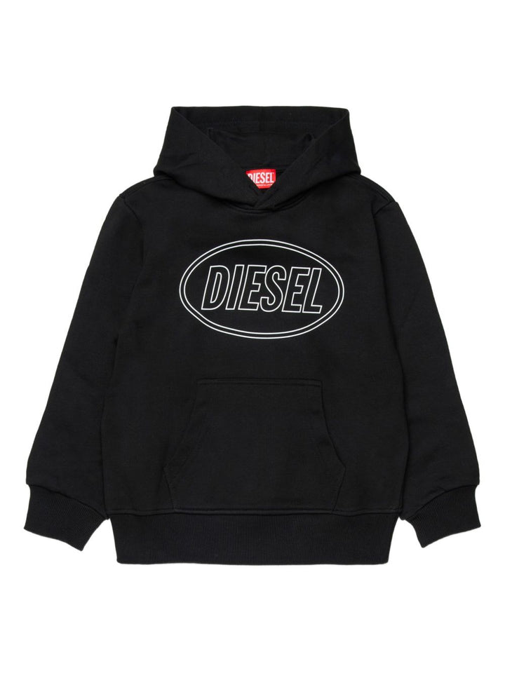 Felpa nera per bambino J026120GEAD K900 Diesel Kids 