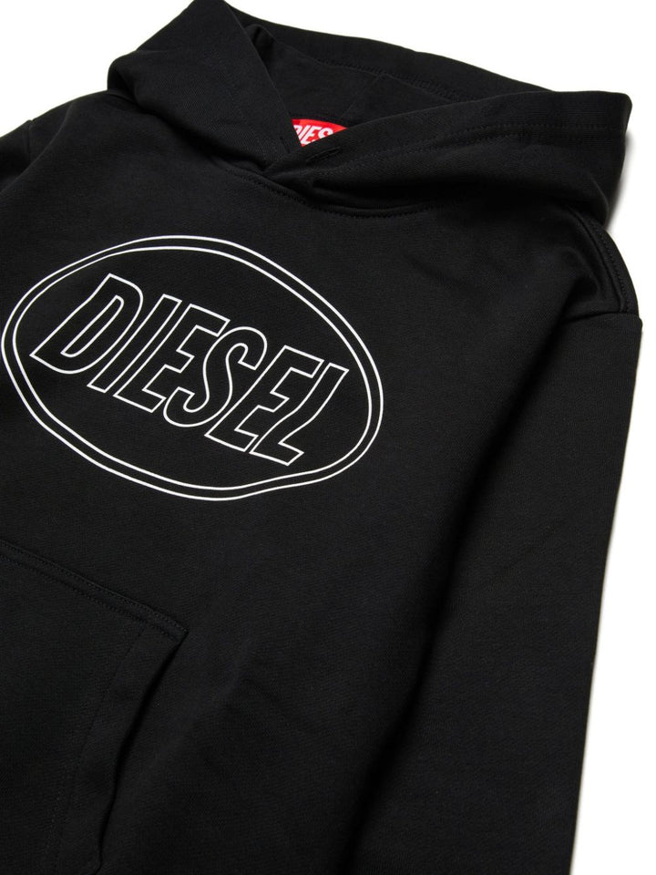 Felpa nera per bambino J026120GEAD K900 Diesel Kids 