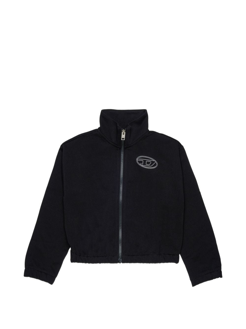 Felpa nera con zip per bambina J02916KYAZ3 K900 Diesel Kids 