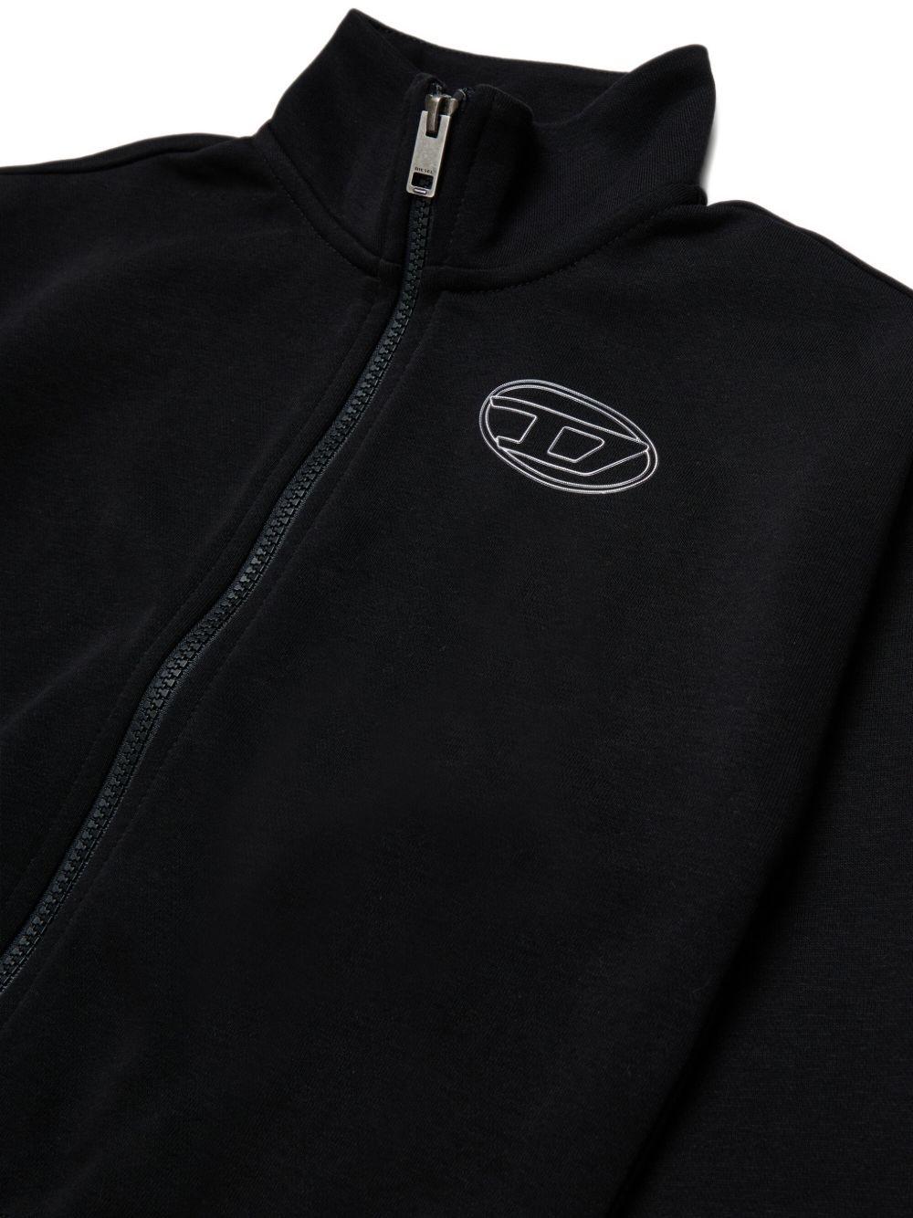 Felpa nera con zip per bambina J02916KYAZ3 K900 Diesel Kids 
