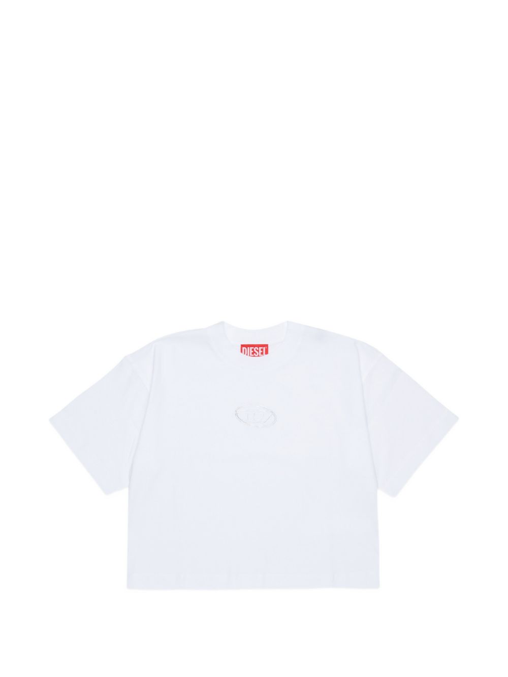 T-shirt bianco per bambina J0291800YI9 K100 Diesel Kids 
