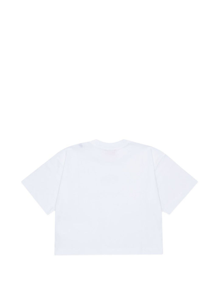 T-shirt bianco per bambina J0291800YI9 K100 Diesel Kids 