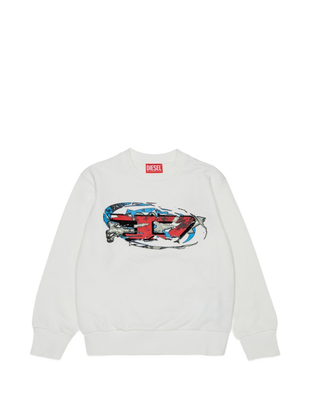 Felpa bianca per bambino J029630GEAD K141 Diesel Kids 