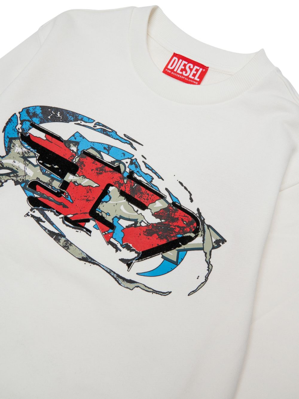 Felpa bianca per bambino J029630GEAD K141 Diesel Kids 