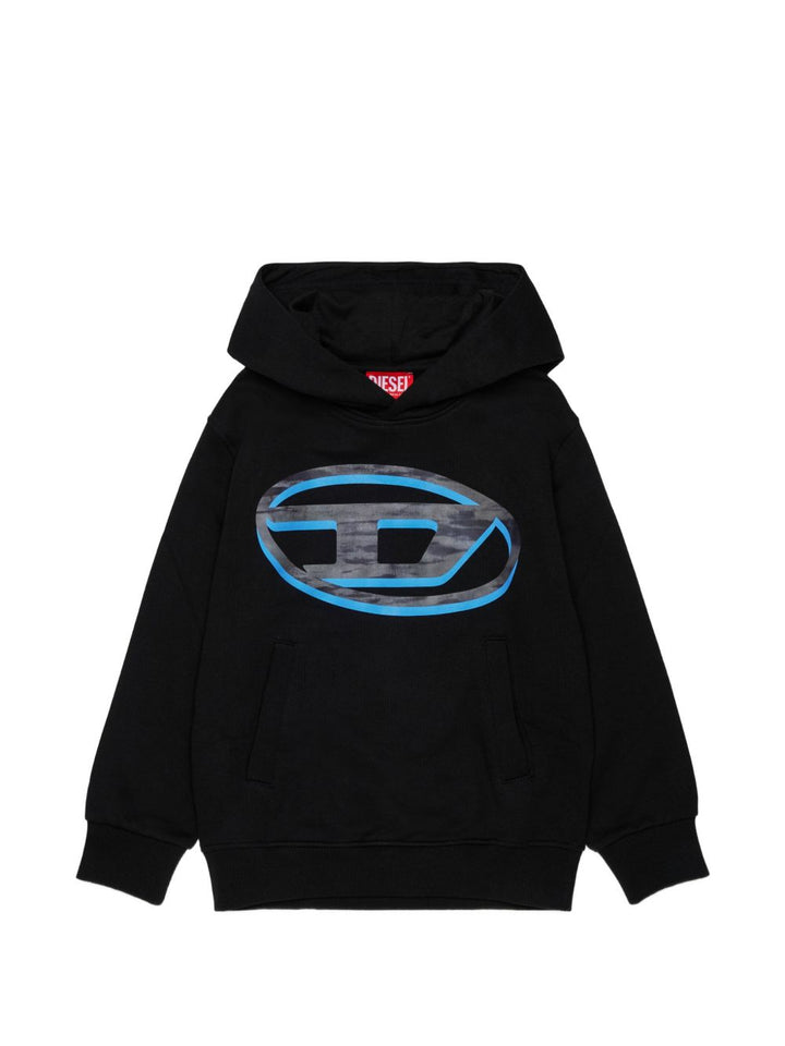 Felpa nera per bambino J029650GEAD K900 Diesel Kids 