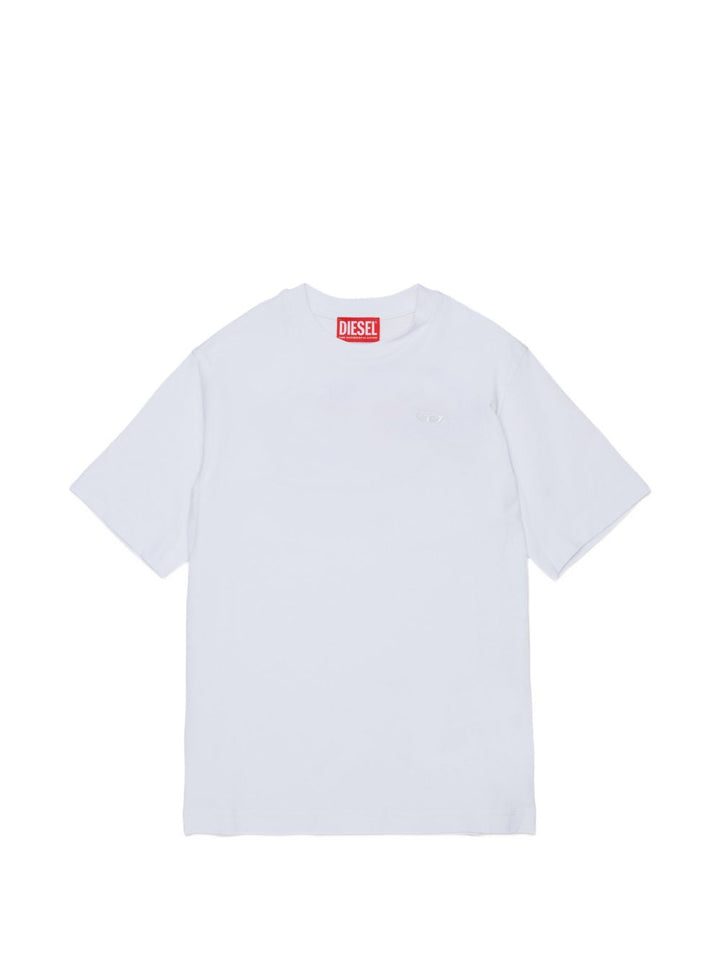 T-shirt bianca per bambino J02968KYA1Y K100 Diesel Kids 