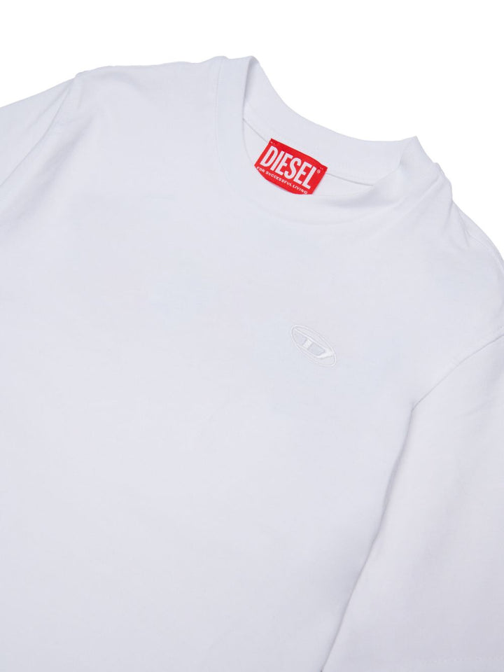 T-shirt bianca per bambino J02968KYA1Y K100 Diesel Kids 