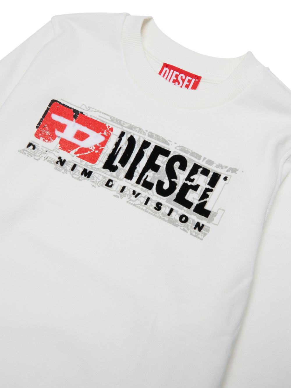 Felpa bianca per bambino J02973KYAVF K141 Diesel Kids 