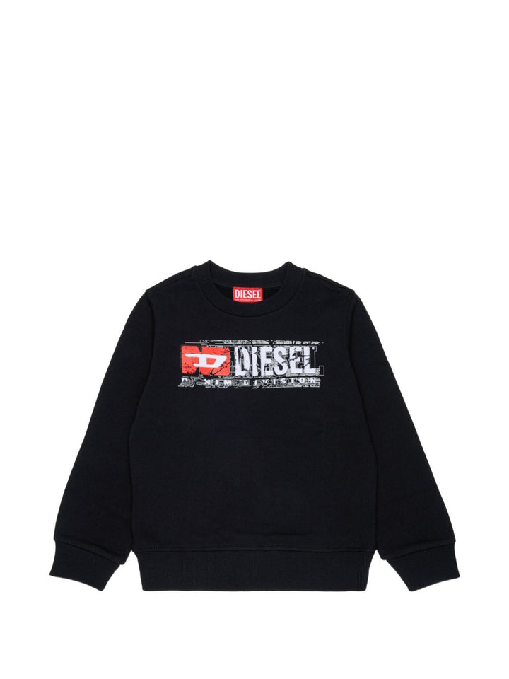 Felpa nera per bambino J02973KYAVF K900 Diesel Kids 