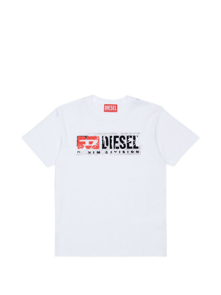 T-shirt bianca per bambino J0297600YI9 K100 Diesel Kids 