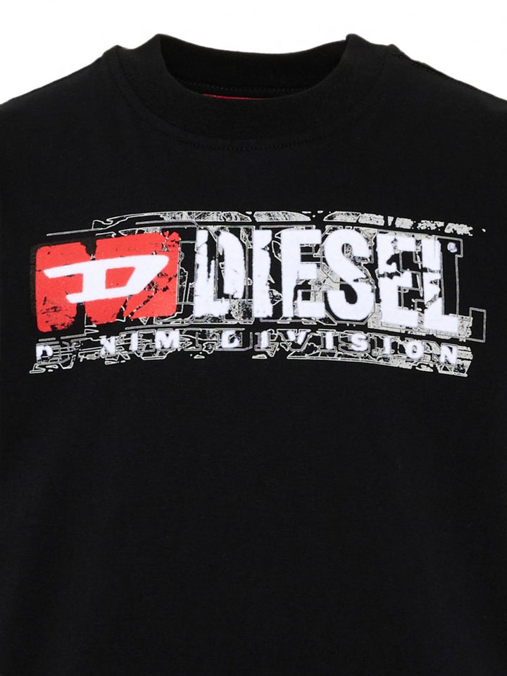 T-shirt nero per bambino J0297600YI9 K900 Diesel Kids 